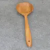 Product image 1 of the product “Wooden round ladle, made of teak wood, 26 cm Length ”